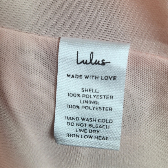 Lulu's Spot in my Heart Pink Polka Dot Satin Cowl Neck Mini Dress Women's Small - Picture 13 of 13